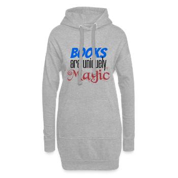 Cadeaux d’amoureux des livres Les livres sont un lecteur magique unique - Sweat-shirt à capuche long Femme - gris chiné - Devant