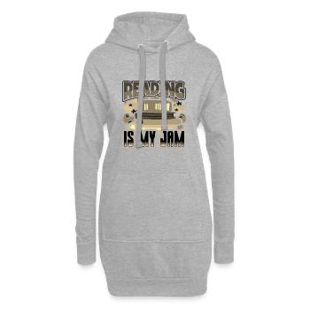 La lecture est ma confiture Amusant Livre Cadeaux d’amoureux pour - Sweat-shirt à capuche long Femme - gris chiné - Devant