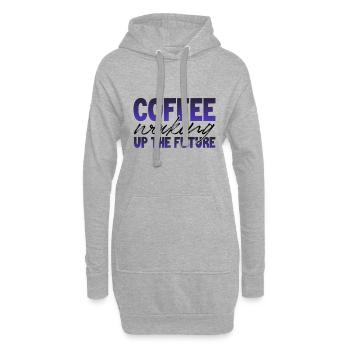 Cadeaux d’amateurs de café Café Réveiller l’avenir - Sweat-shirt à capuche long Femme - gris chiné - Devant