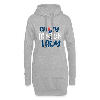 Mädchen Stuff Verrückter Lippenstift Lady Frau Geschenk - Hoodie-Kleid - Grau meliert - Vorne