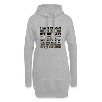 Apprendre à réfléchir avant d’agir Smack the Shit Out of - Sweat-shirt à capuche long Femme - gris chiné - Devant