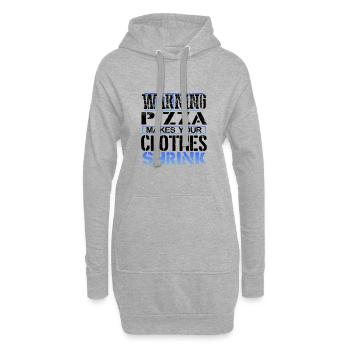 Pizza Lover Cadeaux Avertissement Pizza fait des vêtements - Sweat-shirt à capuche long Femme - gris chiné - Devant