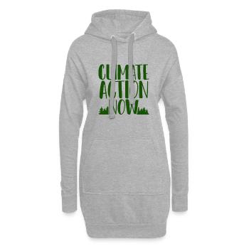 Umweltschützer schenken Klimaschutz jetzt - Hoodie-Kleid - Grau meliert - Vorne