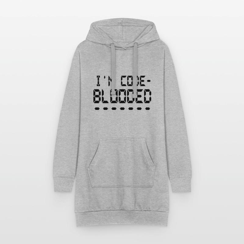 Programmation informatique Je suis programmeur Code Blooded Sweat-shirt à capuche long Femme