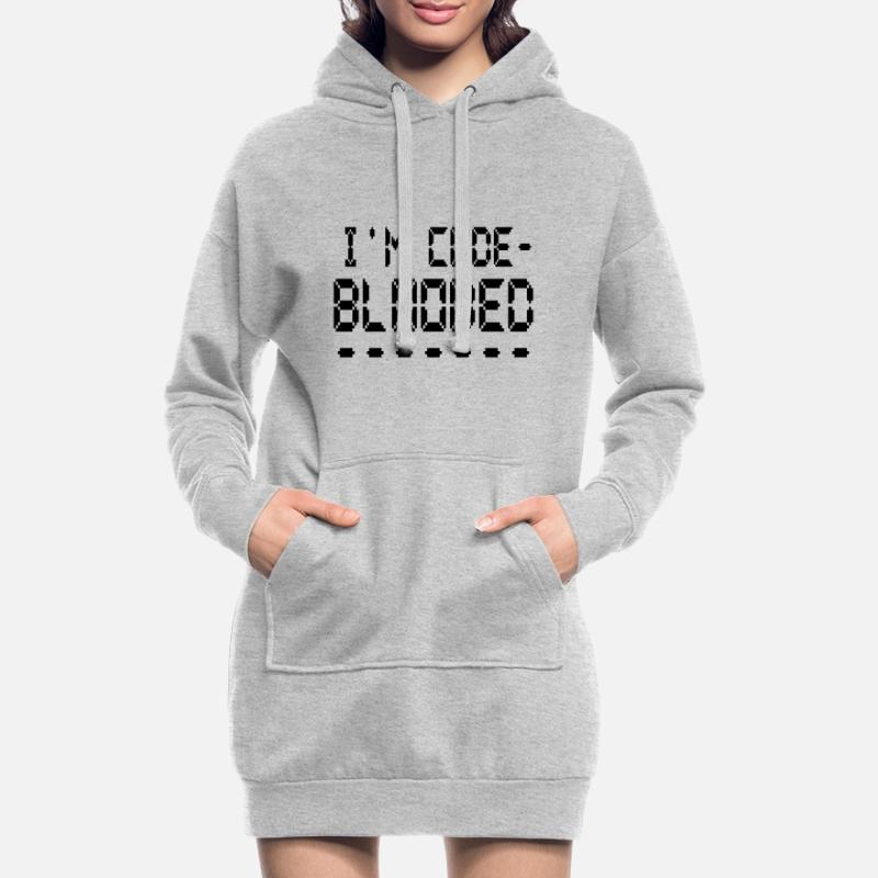 Programmation informatique Je suis programmeur Code Blooded Sweat-shirt à capuche long Femme