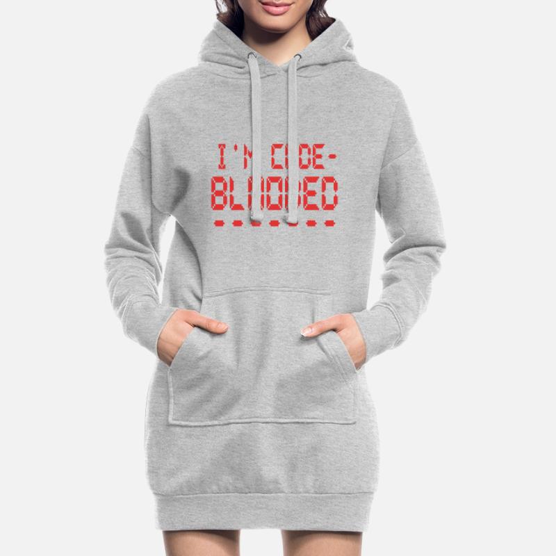 Computerprogrammierung Ich bin Code Blooded Programmierer Hoodie-Kleid