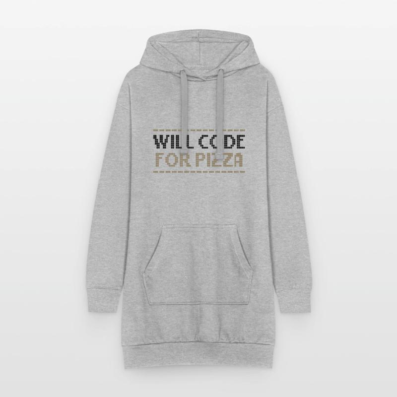 Le codage informatique codera pour le programmeur de pizza Sweat-shirt à capuche long Femme