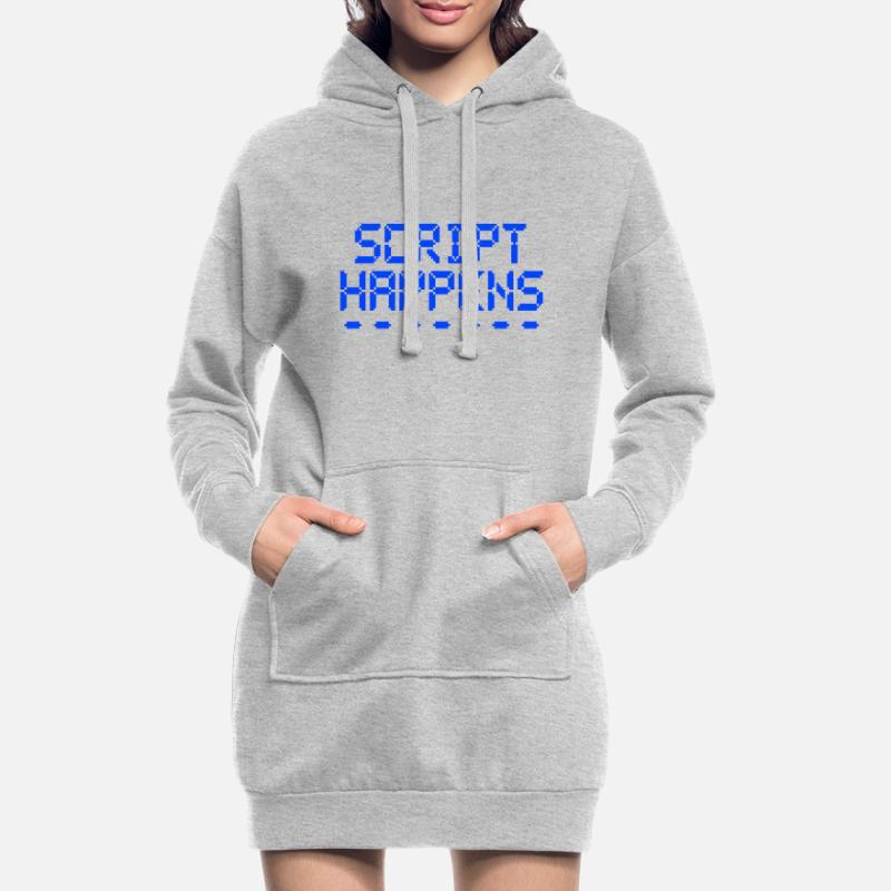 Le script de programmation informatique se produit Programmeur Sweat-shirt à capuche long Femme
