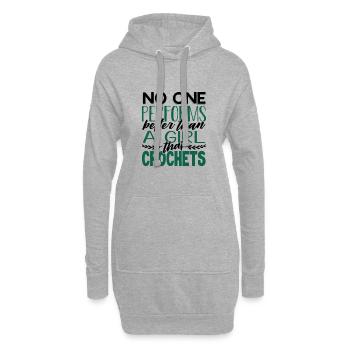 Cadeaux de crocheteuse de fille Personne ne fait mieux que - Sweat-shirt à capuche long Femme - gris chiné - Devant