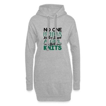 Cadeau de tricot de fille Personne ne fait mieux que - Sweat-shirt à capuche long Femme - gris chiné - Devant