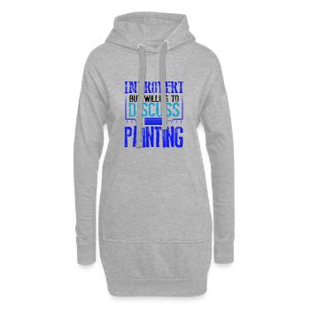 Maler Geschenk introvertiert bereit zu diskutieren - Hoodie-Kleid - Grau meliert - Vorne