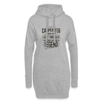 Carpenter Not Getting Old Becoming a Legend - Hoodie Dress - heather grey - Front