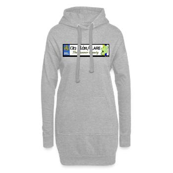 CO. CLARE, IRELAND: licence plate tag style decal - Hoodie Dress - heather grey - Front