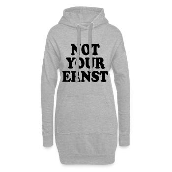 Not your ernst - Hoodie-Kleid - Grau meliert - Vorne
