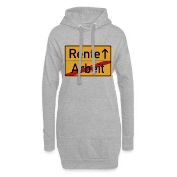 Rente - Rentner Ruhestand Pension - Hoodie-Kleid - Grau meliert - Vorne