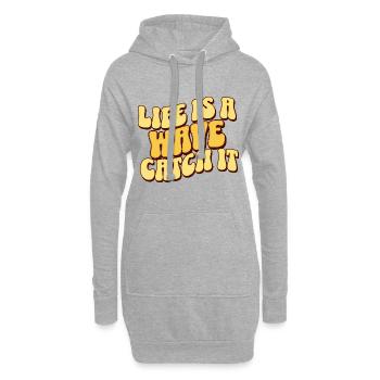 Kitesurf Kitesurfer Kiteboard - Hoodie-Kleid - Grau meliert - Vorne