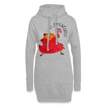 Flamenquera - Sweat-shirt à capuche long Femme - gris chiné - Devant