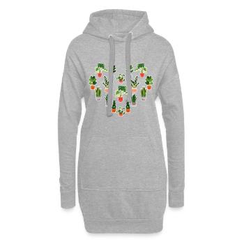 Planter - Sweat-shirt à capuche long Femme - gris chiné - Devant