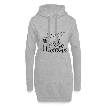 Just Breathe - Hoodie-Kleid - Grau meliert - Vorne