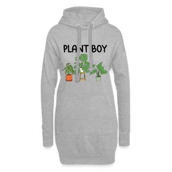 Pflanzenliebhaber - Hoodie-Kleid - Grau meliert - Vorne