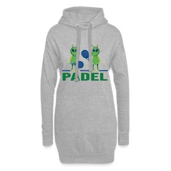 Padel Padel Joueur de tennis Padel Paddle Padel - Sweat-shirt à capuche long Femme - gris chiné - Devant
