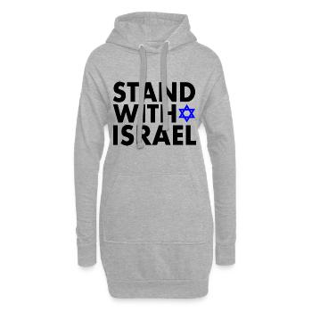 Israel - Hoodie-Kleid - Grau meliert - Vorne