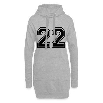 22 - Hoodie-Kleid - Grau meliert - Vorne