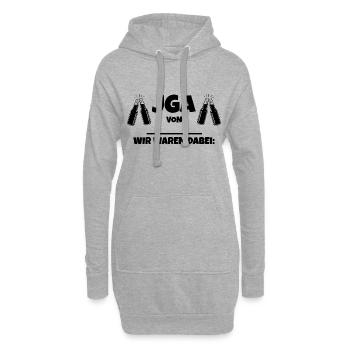 JGA Junggesellenabschied Shirt zum Unterschreiben - Hoodie-Kleid - Grau meliert - Vorne
