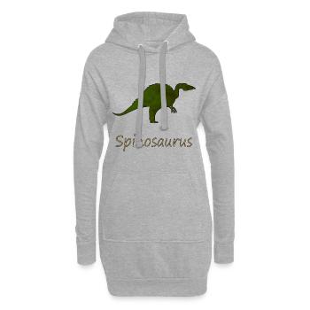 Spinosaurus - Hoodie-Kleid - Grau meliert - Vorne