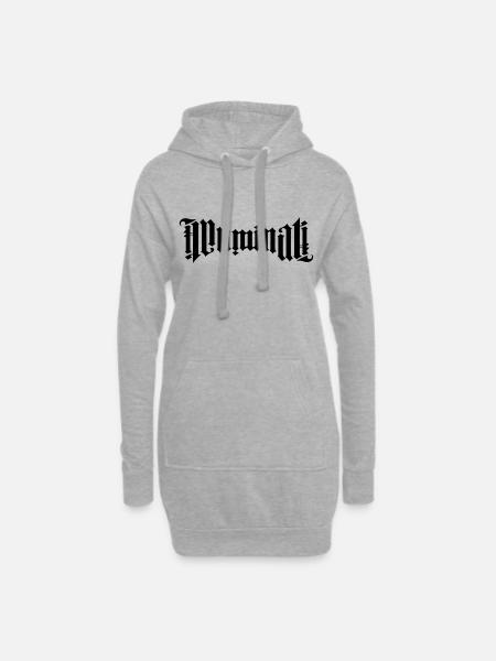 Illuminati - Hoodie Dress - heather grey