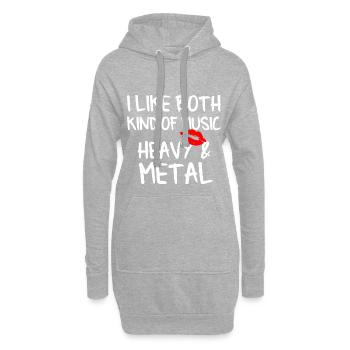 Heavy Metal Cadeau de la musique - Sweat-shirt à capuche long Femme - gris chiné - Devant