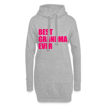 Best grandma ever - Sweat-shirt à capuche long Femme - gris chiné - Devant