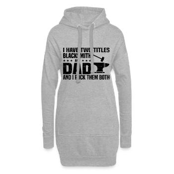 Cadeaux de forgeron | Forge Fête des Pères Papa Anvil - Sweat-shirt à capuche long Femme - gris chiné - Devant