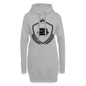 Burger Restauration rapide - Sweat-shirt à capuche long Femme - gris chiné - Devant