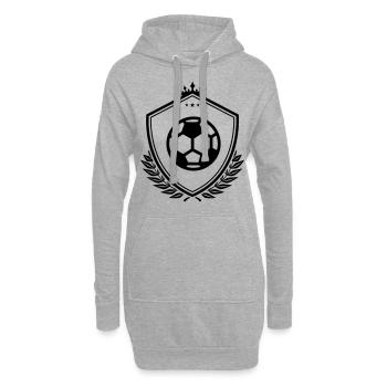 Fußball soccer Wappen - Hoodie-Kleid - Grau meliert - Vorne