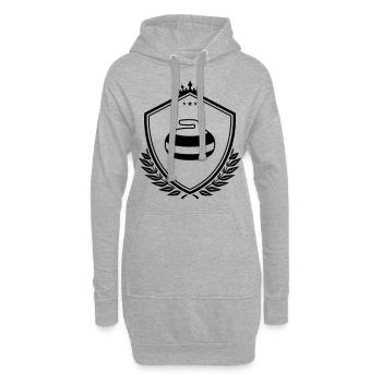 Crête de curling - Sweat-shirt à capuche long Femme - gris chiné - Devant