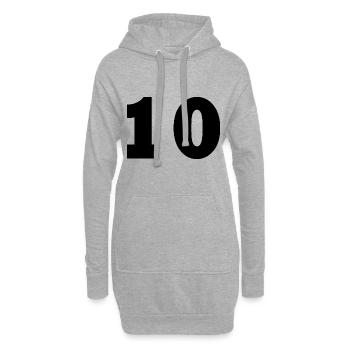 10 - Hoodie-Kleid - Grau meliert - Vorne