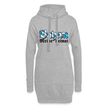 Bayern meine Heimat - Servus - Gruß aus Bayern - Hoodie-Kleid - Grau meliert - Vorne
