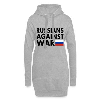 RUSSEN GEGEN KRIEG - Hoodie-Kleid - Grau meliert - Vorne