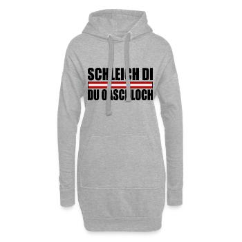 schleich di du oaschloch - Hoodie-Kleid - Grau meliert - Vorne