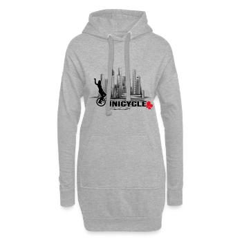 UNICYCLE-ville unicycle unicycleartiste monocycle équitation - Sweat-shirt à capuche long Femme - gris chiné - Devant