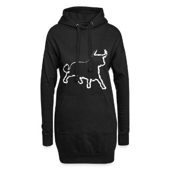 Bull | Buffalo | Toro | taureau - Sweat-shirt à capuche long Femme - noir - Devant