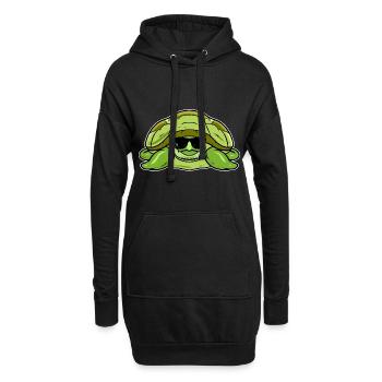 Turtle - Hoodie Dress - black - Front