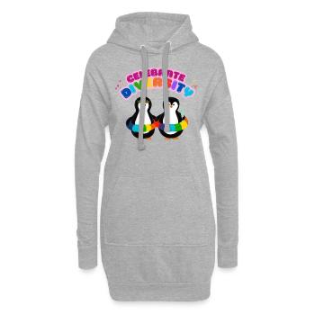 Celebrate Diversity - Hoodie-Kleid - Grau meliert - Vorne