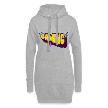 Jeux de joueurs - Sweat-shirt à capuche long Femme - gris chiné - Devant