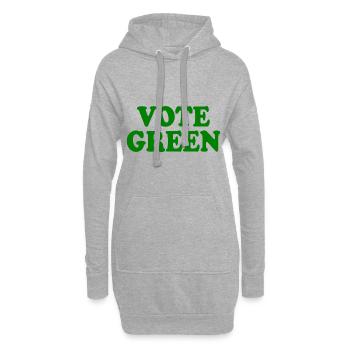 Vote green - Hoodie-Kleid - Grau meliert - Vorne