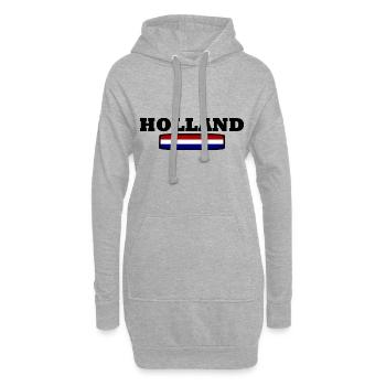 HOLLAND - Sweat-shirt à capuche long Femme - gris chiné - Devant