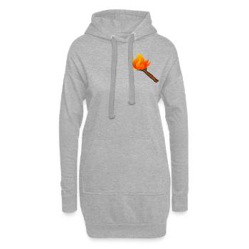 Stock Emote - Hoodie-Kleid - Grau meliert - Vorne