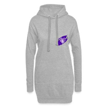 Herz 2019 - Hoodie-Kleid - Grau meliert - Vorne