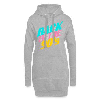 Back to the 90's - Sweat-shirt à capuche long Femme - gris chiné - Devant